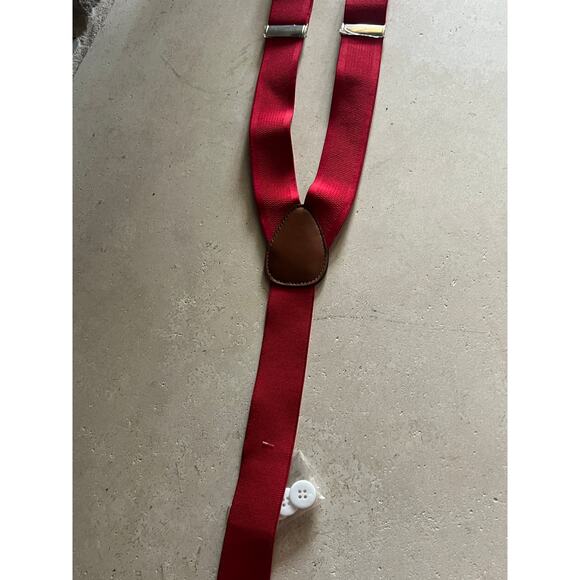 NEW Perry Ellis Portfolio red‎ suspenders - Picture 1 of 10